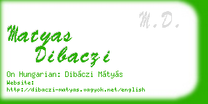 matyas dibaczi business card