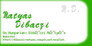 matyas dibaczi business card